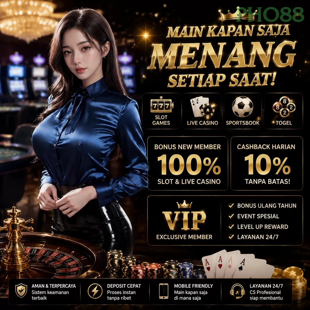 Login pho88 Sekarang Bonus Melimpah